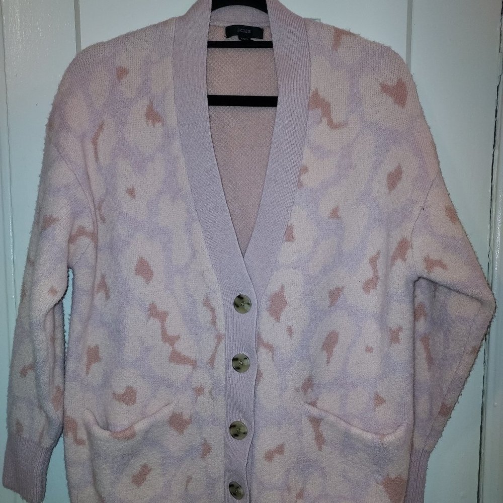J Crew Sweater Relax Cardigan Pale Pink Size XS/S NWOT